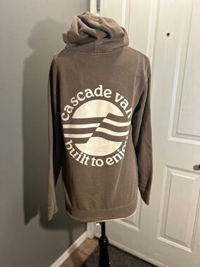 Independent Trading Co Hoodie Small Brown Cascade Van Graphic GUC - Small Mark